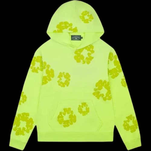 Denim Tears Mono Cotton Wreath Hoodie 'Neon Green'