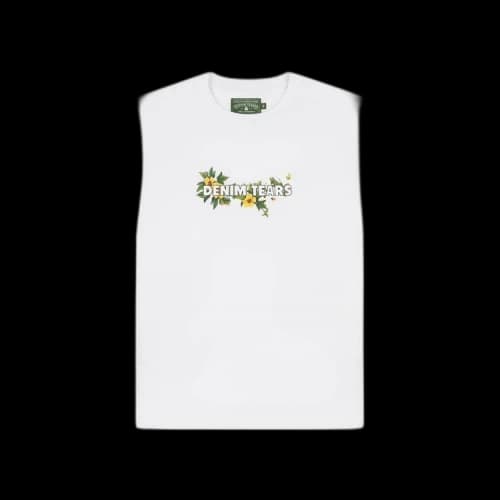 Denim Tears Cotton Floral Logo Tee 'White'