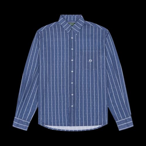 Denim Tears Coach Oxford Mesh Button Up 'Blue'