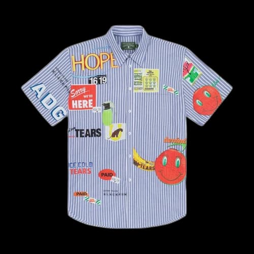 Denim Tears Sweet Corner Short Sleeve Shirt 'Blue'