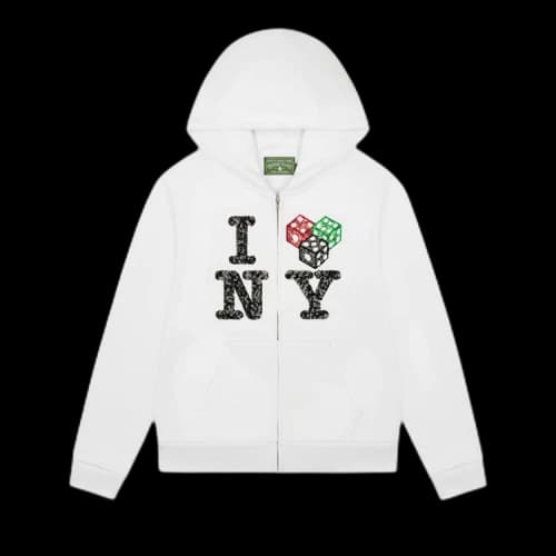 Denim Tears Cee-Lo NY Zip Hoodie 'White'