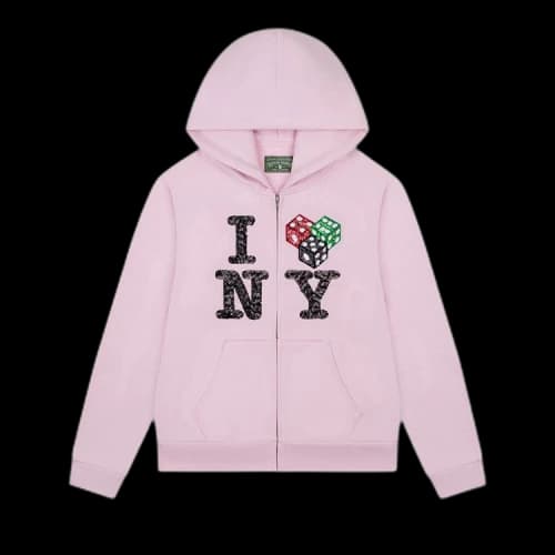 Denim Tears Cee-Lo NY Zip Hoodie 'Pink'