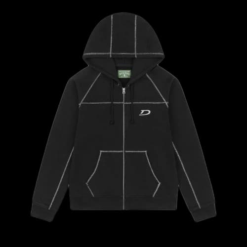 Denim Tears Court Lines Zip Hoodie 'Black'