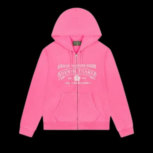 Denim Tears ADG Zip Hoodie 'Pink'