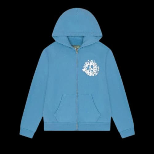 Denim Tears Denim University Zip Hoodie 'Light Blue'