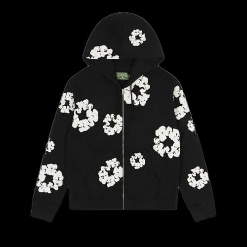 Denim Tears Cotton Wreath Zip Hoodie 'Black'