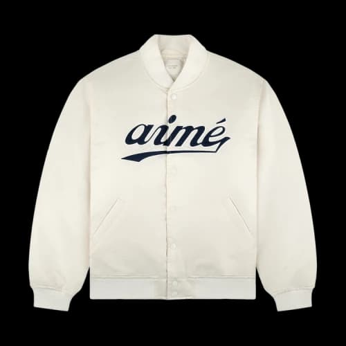 Aimé Leon Dore Satin Varsity Jacket 'Pristine'