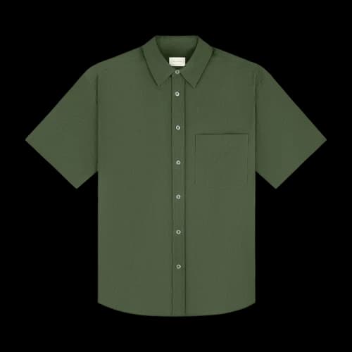 Aimé Leon Dore Short-Sleeve Seersucker Shirt 'Kombu Green'
