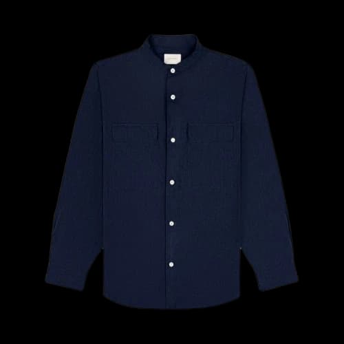 Aimé Leon Dore Collarband Safari Shirt 'Blue'