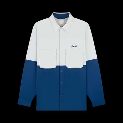 Aimé Leon Dore Colorblock Sport Shirt 'Grey/Navy'