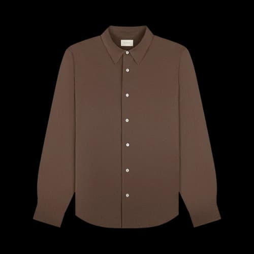 Aimé Leon Dore Long-Sleeve Linen Shirt 'Coffee Bean'