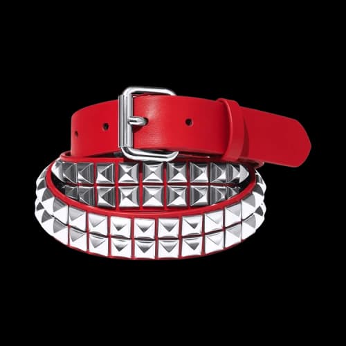 Supreme Studded Leather Belt 'Red'