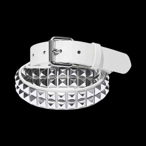 Supreme Studded Leather Belt 'White'