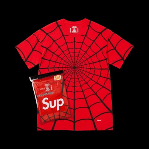 Supreme x Hanes Spider-Man Tagless Tees (2 Pack) 'Red'
