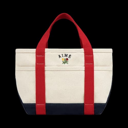Aimé Leon Dore Mini Crest Contrast Tote Bag 'Navy/Red'