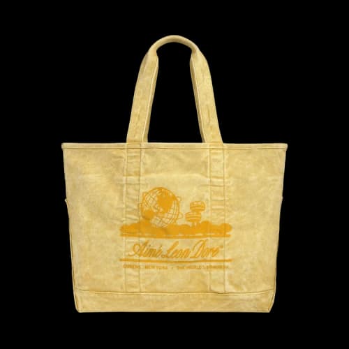 Aimé Leon Dore Sun Faded Large Unisphere Tote Bag 'Minion Yellow'