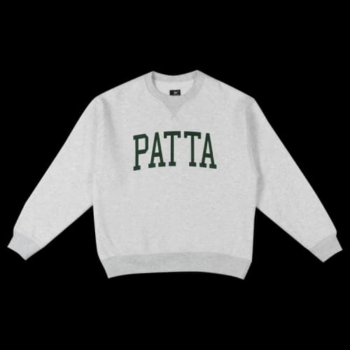 Patta Arc Logo Crewneck Sweater 'Light Melange Grey'
