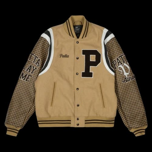 Patta Athletic P Houndstooth Varsity Jacket 'Starfish'