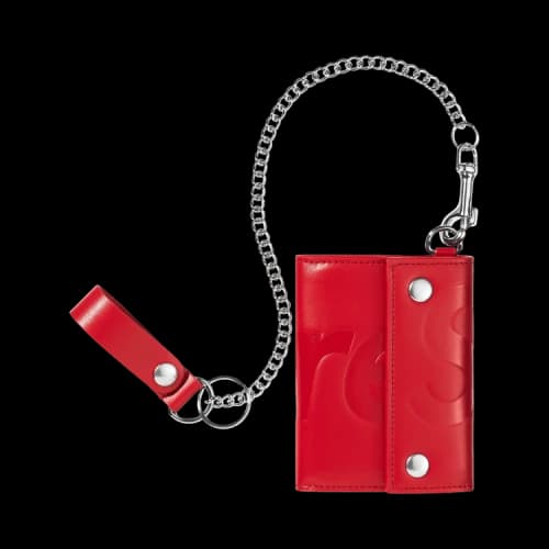 Supreme Leather Chain Wallet 'Red'