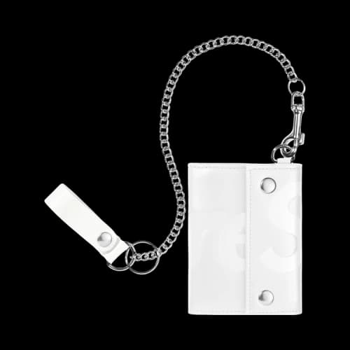 Supreme Leather Chain Wallet 'White'