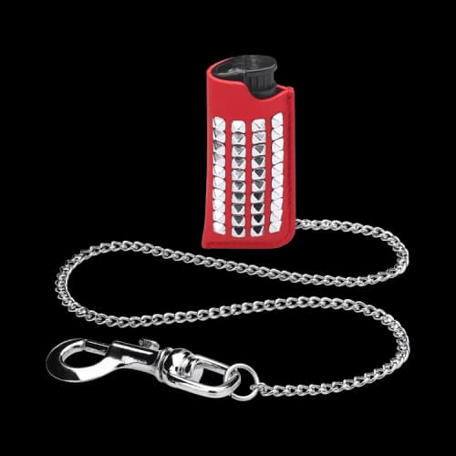 Supreme Studded Leather Lighter Holder 'Red'