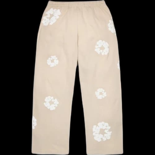 Denim Tears Cotton Wreath Baggy Sweatpants 'Cream'