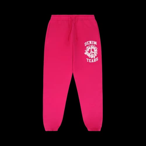 Denim Tears University Sweatpants 'Pink White'
