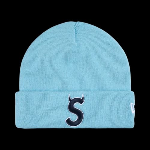 Supreme New Era Devil S Logo Beanie 'Light Blue'