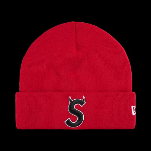 Supreme New Era Devil S Logo Beanie 'Red'