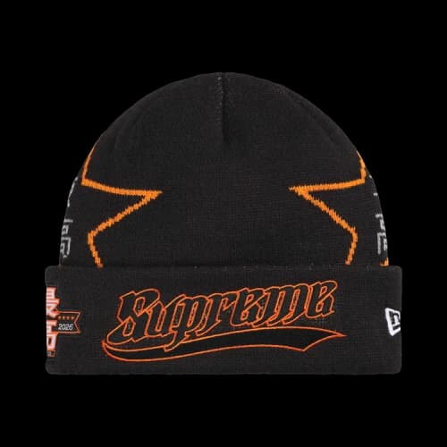 Supreme New Era Stars Beanie 'Black'