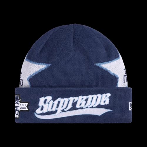 Supreme New Era Stars Beanie 'Navy'