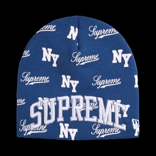 Supreme New Era Monogram Beanie 'Royal'