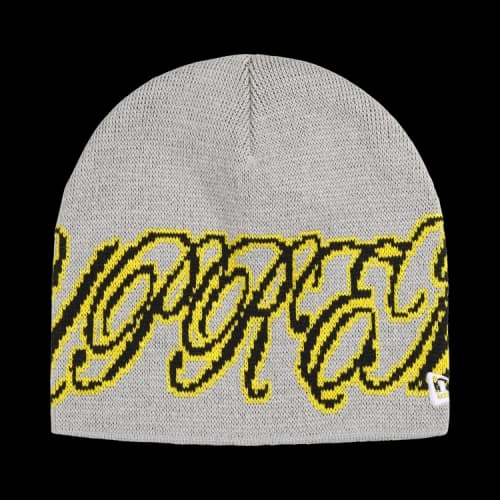 Supreme New Era Cursive Beanie 'Grey'
