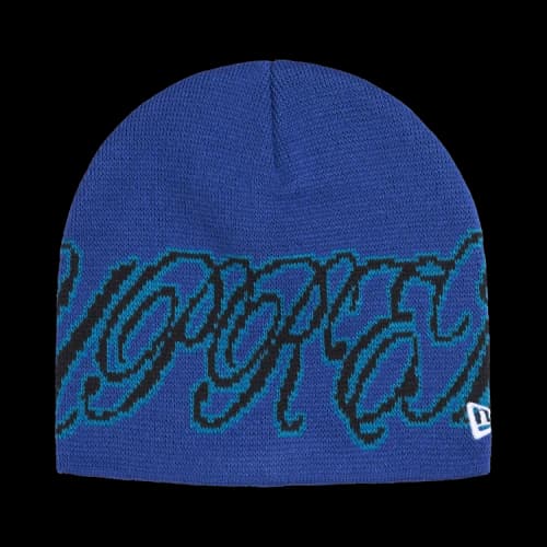 Supreme New Era Cursive Beanie 'Royal'