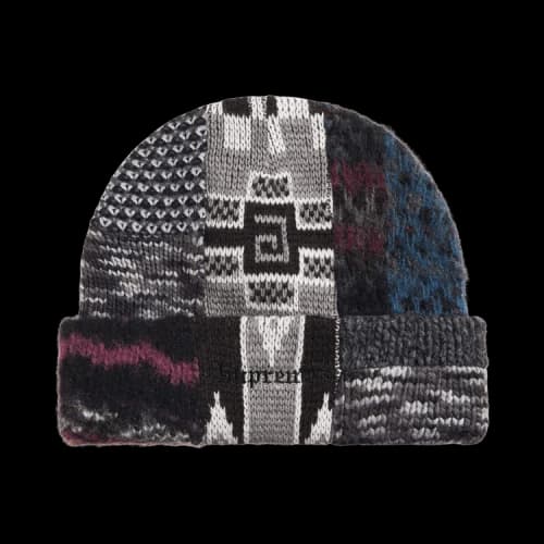 Supreme Patchwork Beanie 'Black'