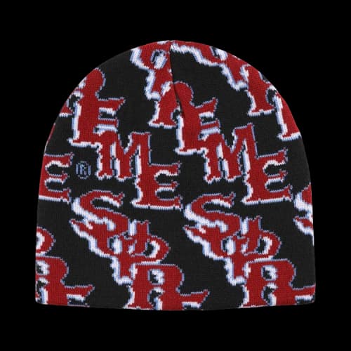 Supreme Slanted Gothic Outline Beanie 'Black'
