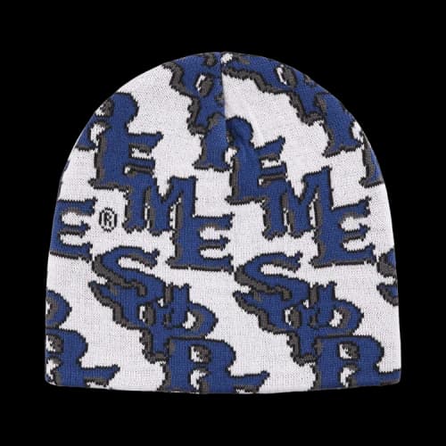 Supreme Slanted Gothic Outline Beanie 'White'