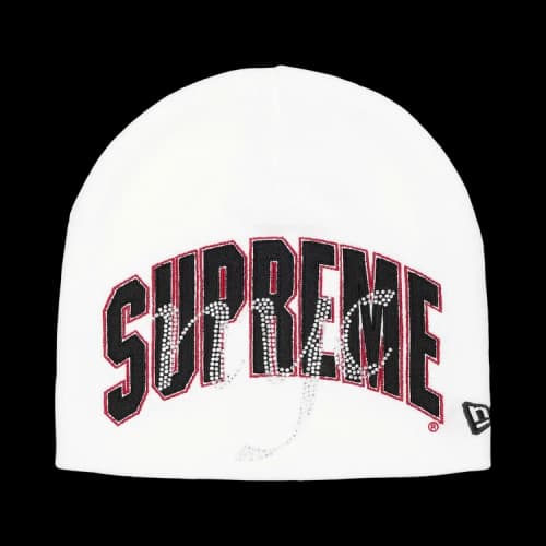 Supreme New Era Rhinestone Beanie 'White'