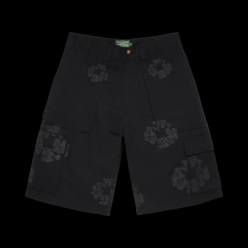 Denim Tears Mono Wreath Cargo Short 'Black'