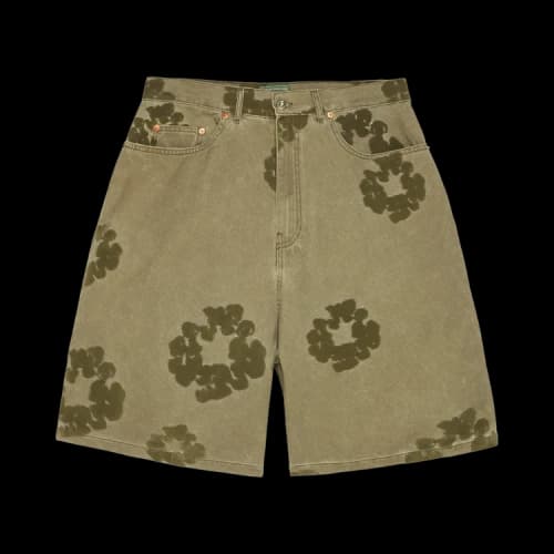 Denim Tears Cotton Wreath Flocked Short 'Khaki'
