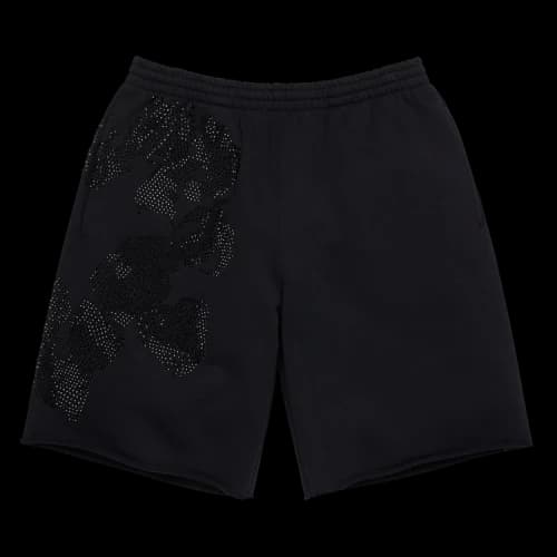 Denim Tears Biggie Rhinestone Cotton Wreath Sweatshort 'Black'