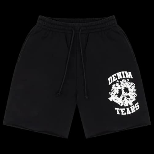 Denim Tears University Shorts 'Black/White'