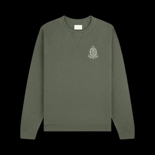 Aimé Leon Dore Saint George Piqué Crewneck Sweatshirt 'Thyme'