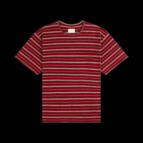 Aimé Leon Dore Jacquard Striped Rollneck Tee 'Maroon'