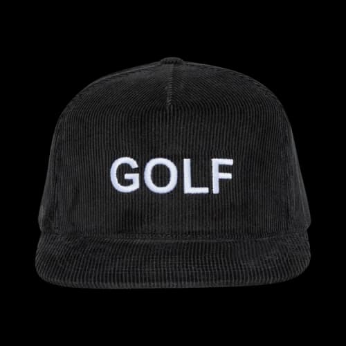 GOLF WANG Corduroy 5 Panel Strapback 'Black'