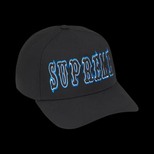 Supreme Gothic Outline Adjustable New Era 'Black'