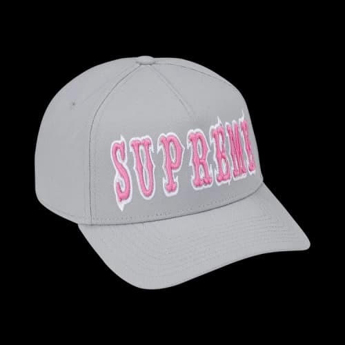 Supreme Gothic Outline Adjustable New Era 'Grey'