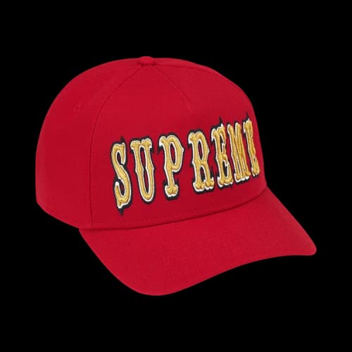Supreme Gothic Outline Adjustable New Era 'Red'