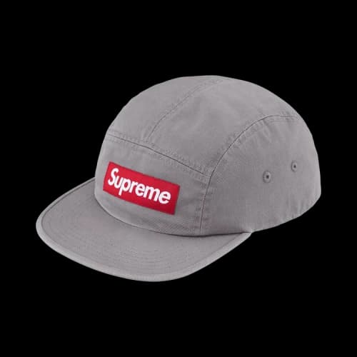 Supreme Washed Chino Twill Camp Cap 'Grey'