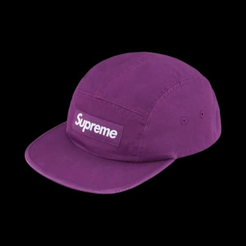 Supreme Washed Chino Twill Camp Cap 'Purple'